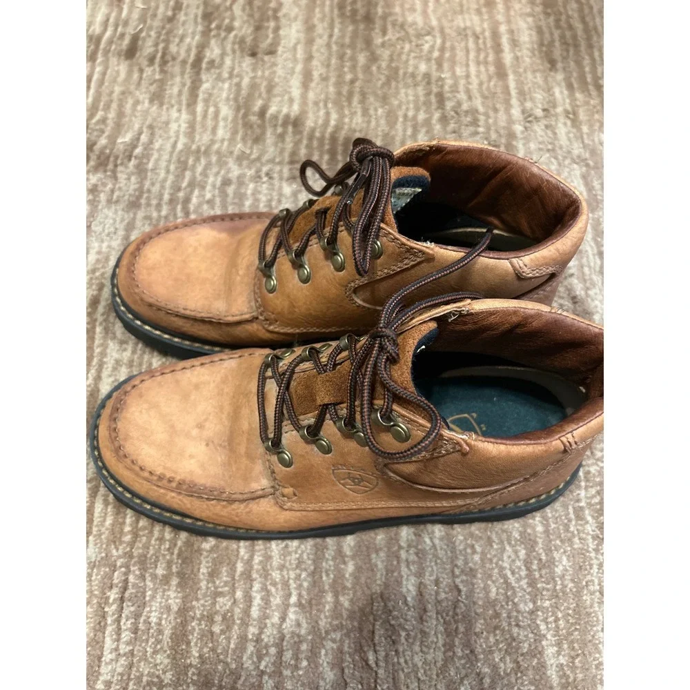 Ariat Leather‎ Ankle Boots Casual Lace Up Work Boots Brown Mens 8.5B Style 17720